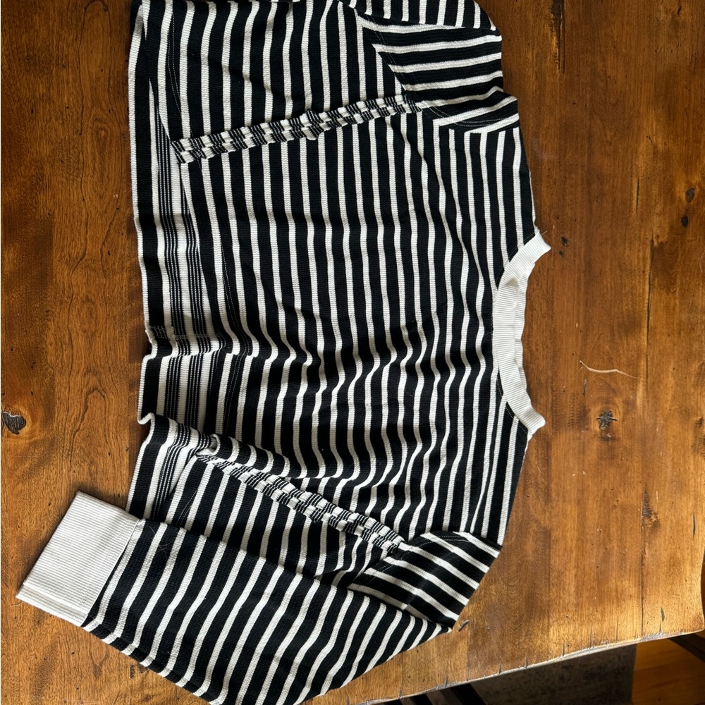 Striped Black and White Kids Bottoms